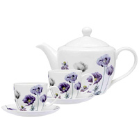 Ashdene Purple Poppies AWM Tea Set