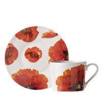 Red Poppies Cup & Saucer