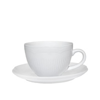 MW White Basics - Rococo Cup & Saucer