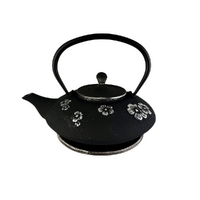 Cast Iron Teapot Silver Blossom with Trivet