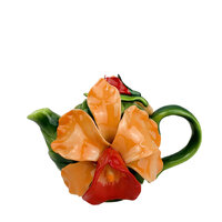Cosmos Flower Teapot Orange Orchid