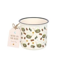 Camping Print Enamel Mug
