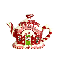 Candy Cane Tea Shop Teapot