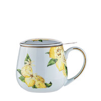 Citrus Blooms Infuser Mug with Lid