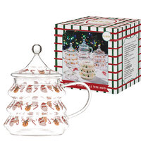 Candy Christmas Tree Glass Mug - Santa