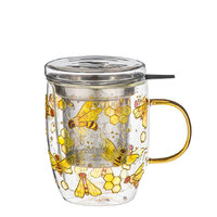 Nature's Keeper Glass Infuser Mug - Bee