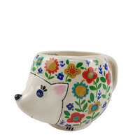 Folk Mug Floral Hedgehog