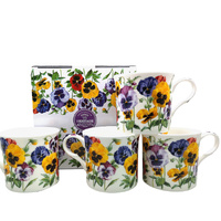 Pansy Set of 4 Mugs