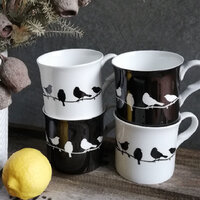 Bird Silhouette Set of 4 Mugs