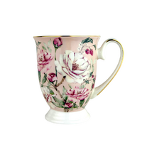 Raspberry Rose Footed Mug