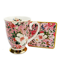 Floral Garden Mug & Coaster Set