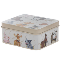 Farmyard Faces Biscuit Tin