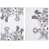 Peeking Pups 2 Pack Tea Towel