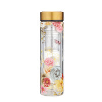 Springtime Soiree Double Walled Glass Infuser Drink Bottle