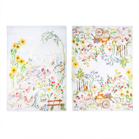 Garden Hens 2 pack Tea Towel