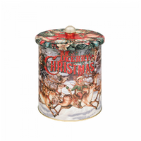 Vintage Christmas Biscuit Barrel