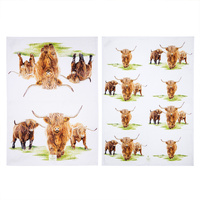 Highland Herd 2 pack Tea Towel