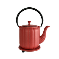 Cast Iron Teapot Red Lantern