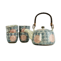 Floral Lattice 5 Piece Tea Set
