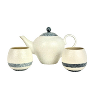 Textured Marble 3 Piece Tea Set