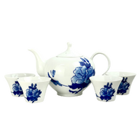 Blue Flowers 5 Piece Tea Set