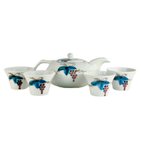 5 Piece Tea Set Grape