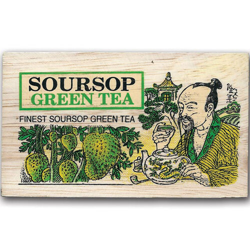 Mlesna Soursop Green Tea Wooden Box - 100g Loose Leaf