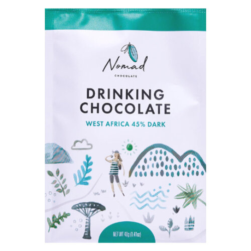 Nomad Drinking Chocolate - West Africa 45% Dark - 40g