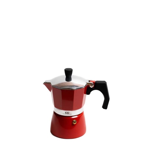 Coffee Culture Stove Top Coffee Maker 3 cup Red