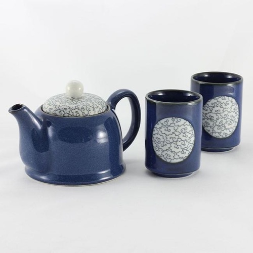 Tea Set Blue Clouds 2 cups