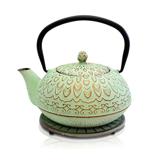 Cast Iron Teapot with Trivet - Moroccan 