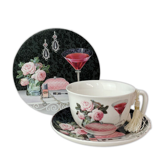 Wine & Rose Cup & Saucer