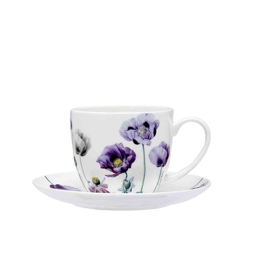 Ashdene Purple Poppies Cup & Saucer