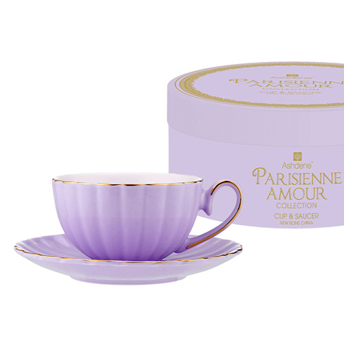 Ashdene Parisienne Amour Cup & Saucer Lavender