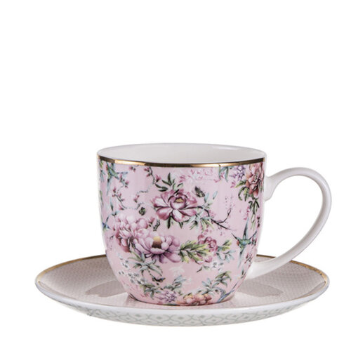 Chinoiserie Cup & Saucer Pink