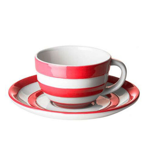 Cornish Ware Cup & Saucer Red