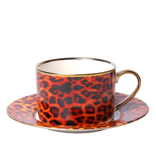 Leopard Print Cup & Saucer
