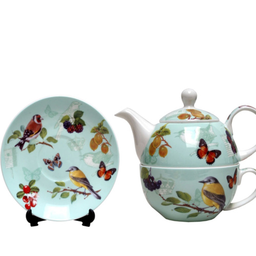 Floral Tea for One - Butterfly Blue