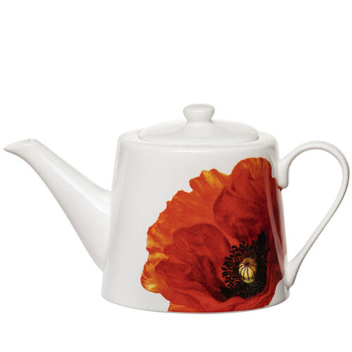 Red Poppies Infuser Teapot