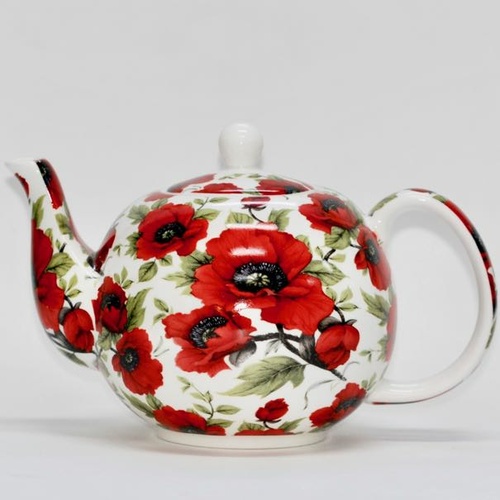 Red Poppy Teapot