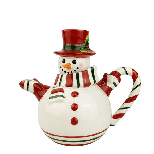Sophisticated Snowman Teapot
