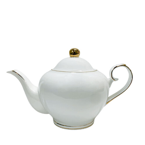 White n Gold Teapot