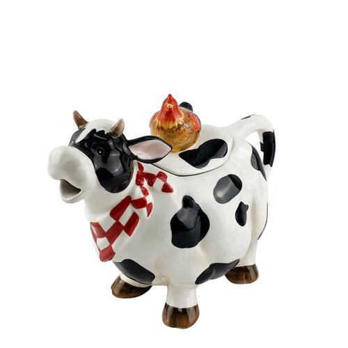 Barnyard Cow Teapot