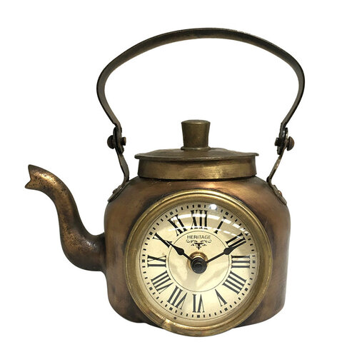 Old Brass Tea Kettle Clock