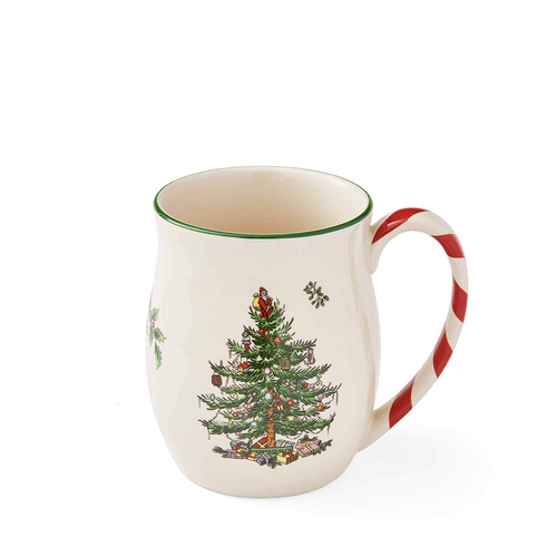 Spode Christmas Tree Mug - Peppermint Handle
