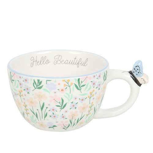 Hello Beautiful Ditsy Floral Mug