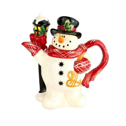 Christmas Snowman Teapot