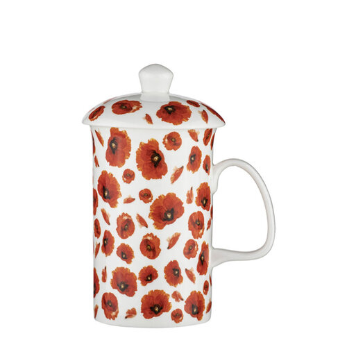 Red Poppies 3 piece Infuser Mug