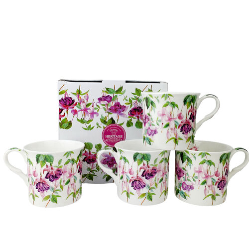 Fuchsia Set of 4 Mugs