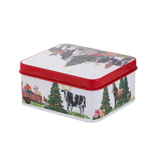 Christmas at the Farm Biscuit Tin